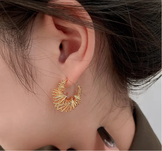 Exquisite Stainless Steel Victorian Earrings Spike Creole Hoops Gypsy Vintage Gift Big Hoop Designs Women Present