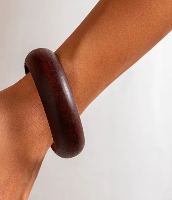 Women Elegant Natural Wood Square DIY Bracelet Coffee Girl Jewelry Ladies Gift Geometric Wooden Bangles For Women