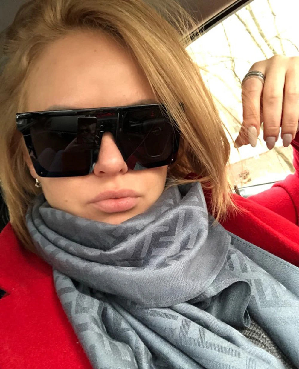 2025 Square Sunglasses Women Luxury Vintage Brand Design Sun glasses Big Frame Mirror Red Purple Eyewear UV400