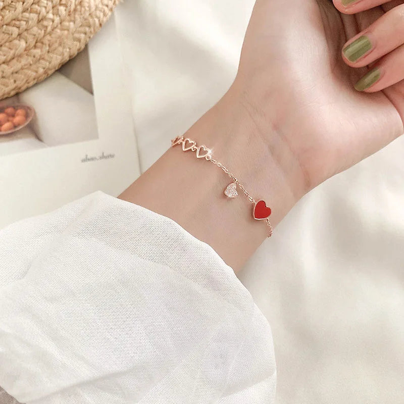 Elegant Baroque Pearl String Bracelet For Woman Luxury Zircon Bee Pendant Bracelet Fashion Girl's Sweet Jewelry
