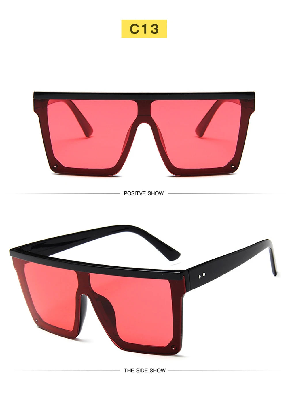 2025 Square Sunglasses Women Luxury Vintage Brand Design Sun glasses Big Frame Mirror Red Purple Eyewear UV400
