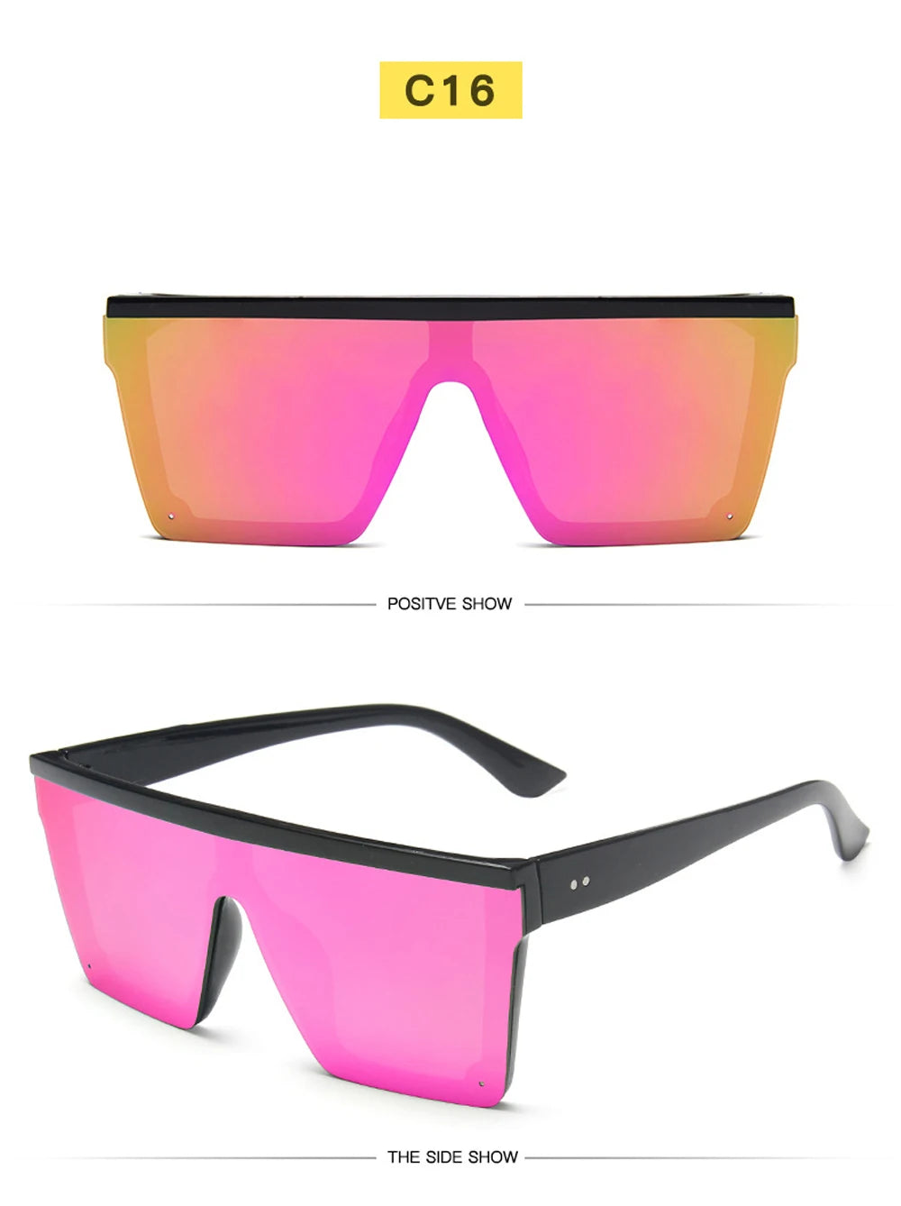 2025 Square Sunglasses Women Luxury Vintage Brand Design Sun glasses Big Frame Mirror Red Purple Eyewear UV400