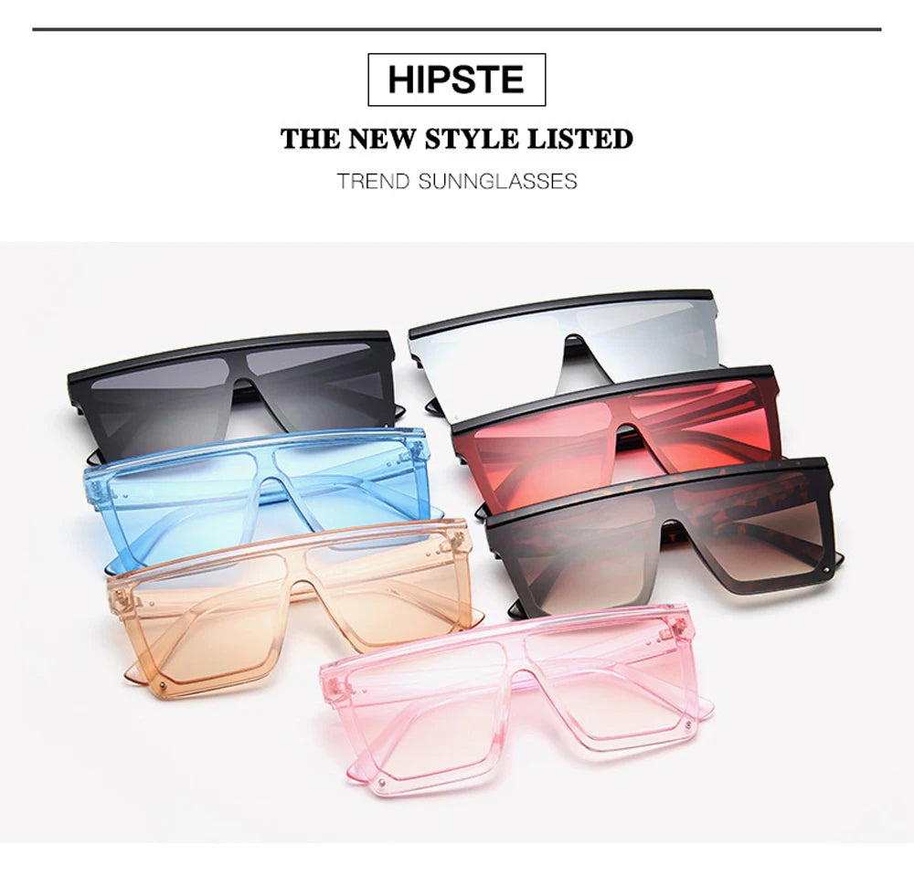 2025 Square Sunglasses Women Luxury Vintage Brand Design Sun glasses Big Frame Mirror Red Purple Eyewear UV400