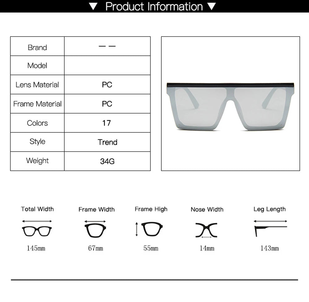 2025 Square Sunglasses Women Luxury Vintage Brand Design Sun glasses Big Frame Mirror Red Purple Eyewear UV400
