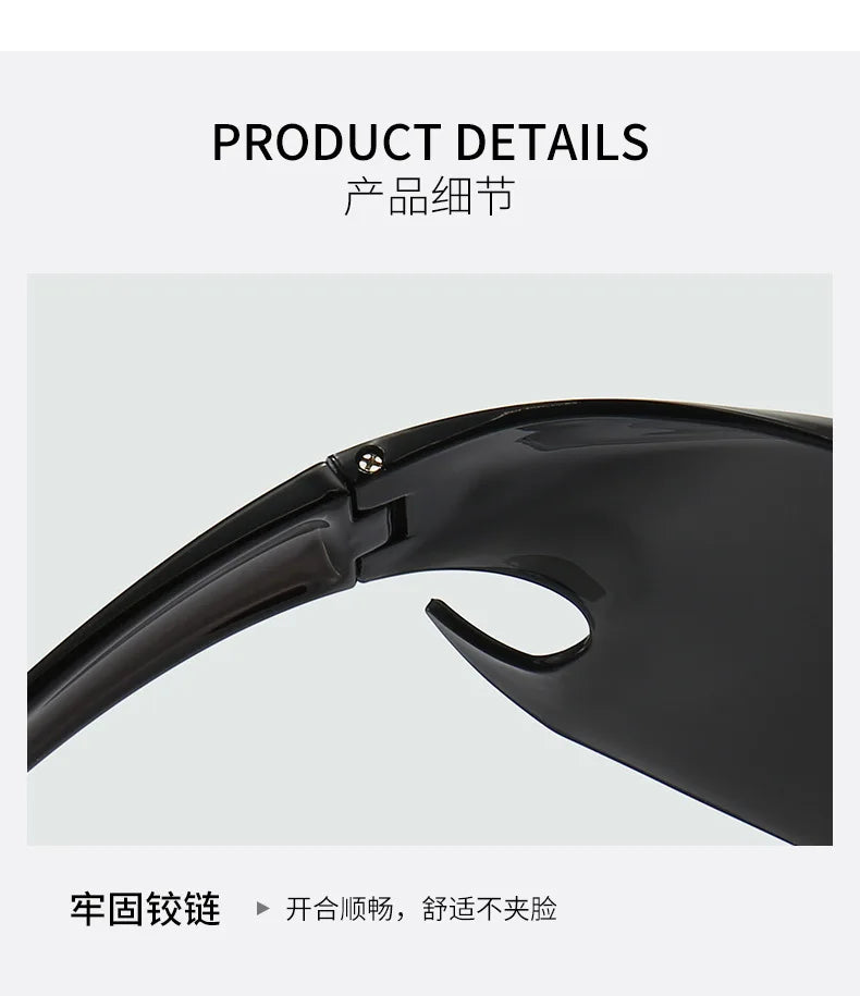 Y2K UV400 Sunglasses Men Women Trendy Running Fishing Goggles Sports Cycling Glasses Male Bicycle Eyewear Bike Lenses