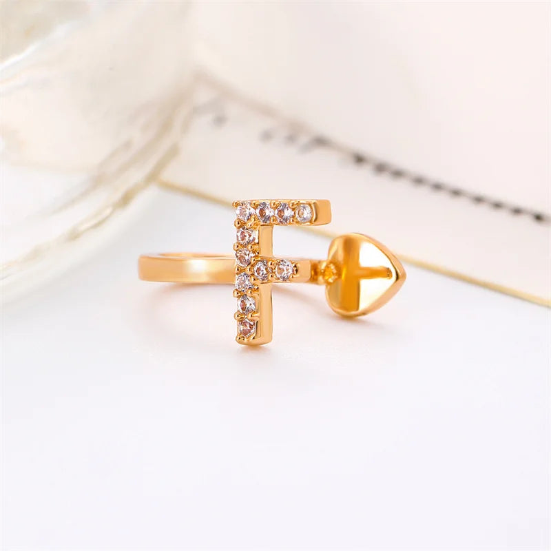 Zircon Initial A-Z Letter Clip Earrings For Women Adjustable Crystal Ear Stud Name Alphabet Female Wedding Jewelry Gift
