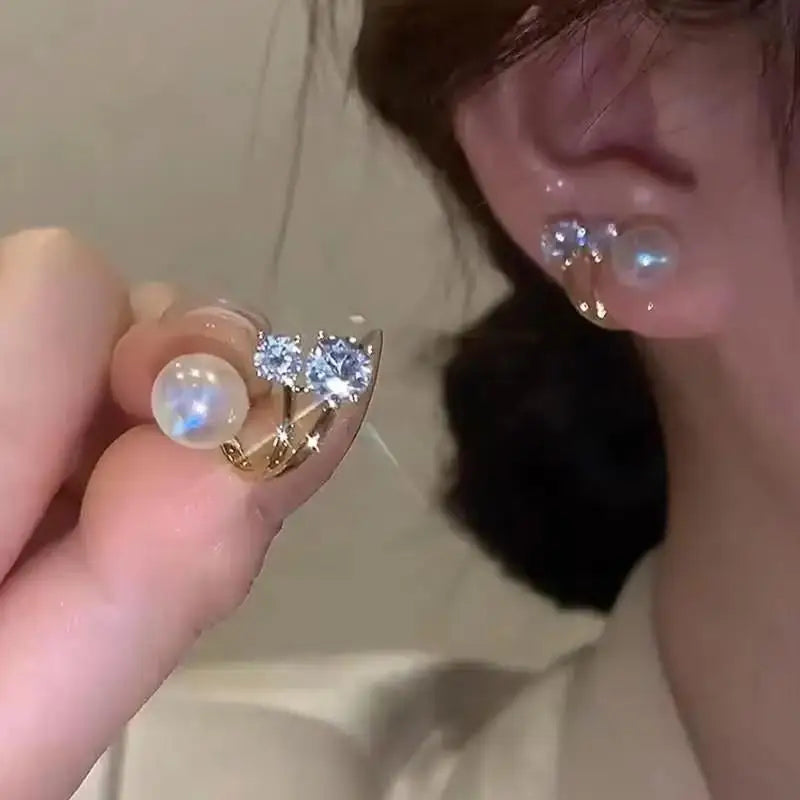Fashion Seven Star Zircon Earrings For Women Jewelry 2025 Trending New Luxury Women's Crystal Stars Stud Earrings Gifts