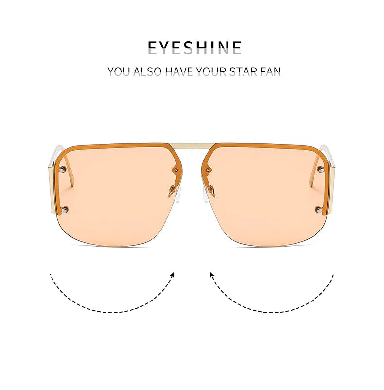 Fashion Oversized Square Sunglasses Woman Brand Designer Vintage Square Sun Glasses Female Big Frame Shades UV400 Eyewear
