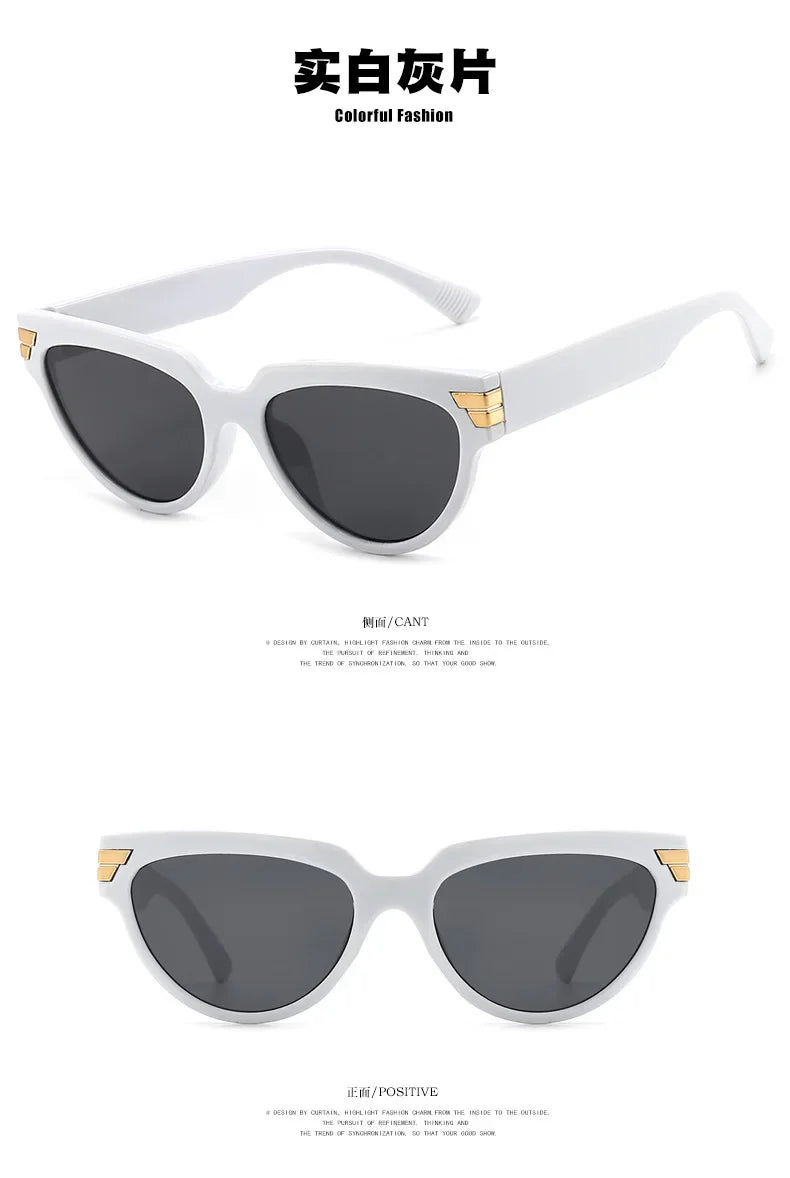 New Small Rectangle Sunglasses Women 2022 Luxury Brand Classic Cat Eye Lady Sexy Fashion Sun Glasses Shades For Women UV400