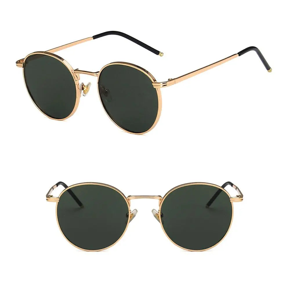 Women Men Sunglases Round Sun Glasses Women's Metal Frame Eyewear Fishing Glasses UV400 Shades