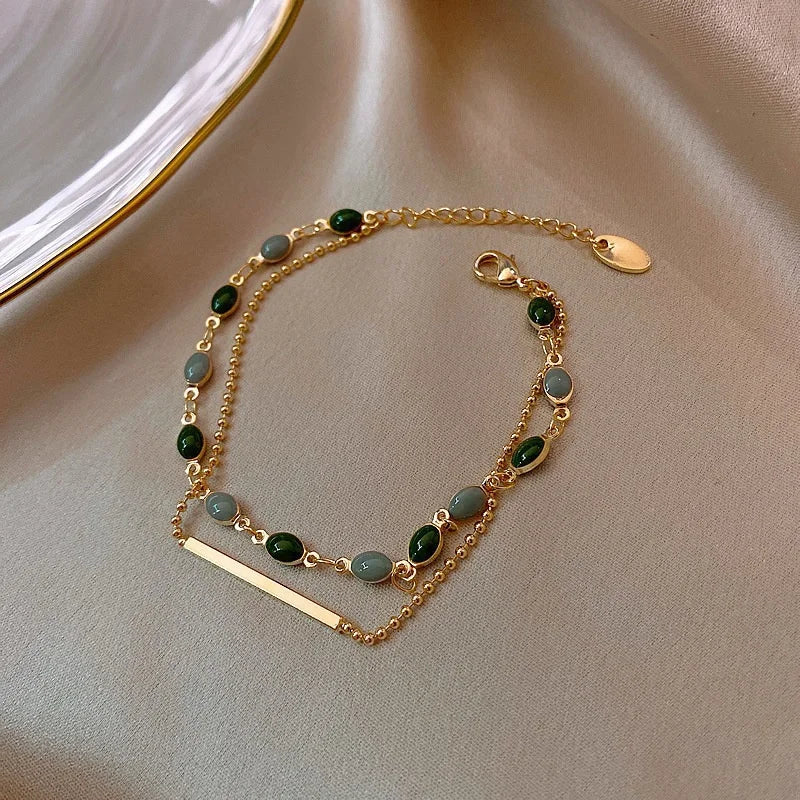 Bohemian Minimalist Metal Chain Women's Set of 6 Multi-layer Chain Simple Fashionable Bracelets Wedding Jewelry Birthday Gifts