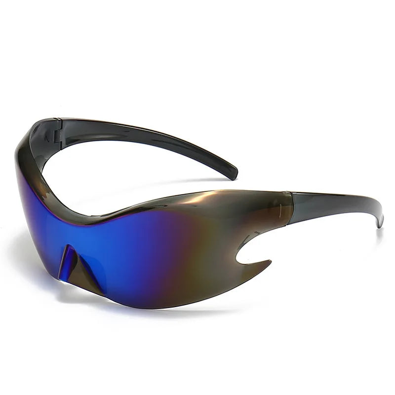 Y2K UV400 Sunglasses Men Women Trendy Running Fishing Goggles Sports Cycling Glasses Male Bicycle Eyewear Bike Lenses
