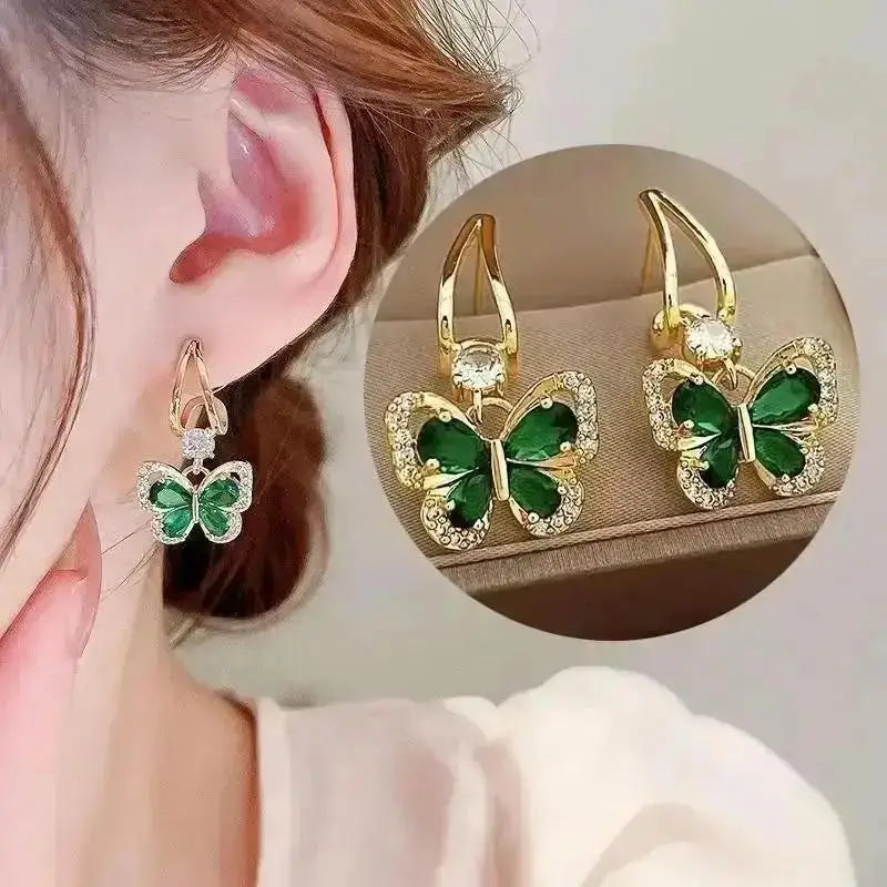 Silver Needle Fashion Square Zircon Drop Earrings For Women Jewelry 2025 Trending New Luxury Women's Crystal Earrings