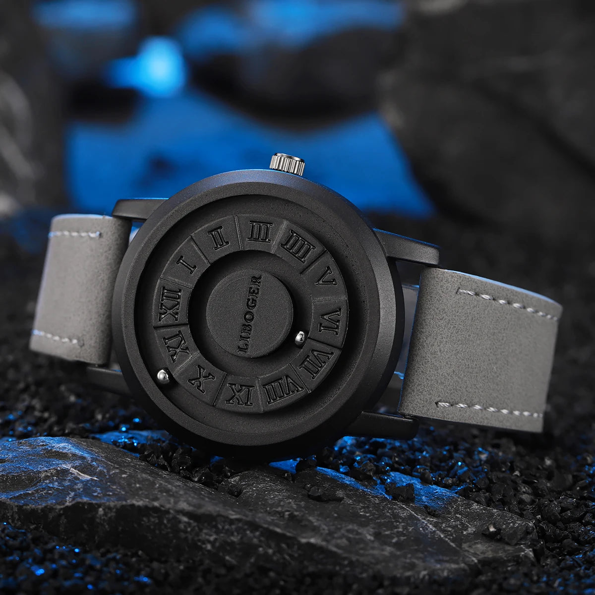 Fashion Magnetic Suspension Men Watches Casual Sports Roma Dial Wristwatches For Mens Clock（Without Box）