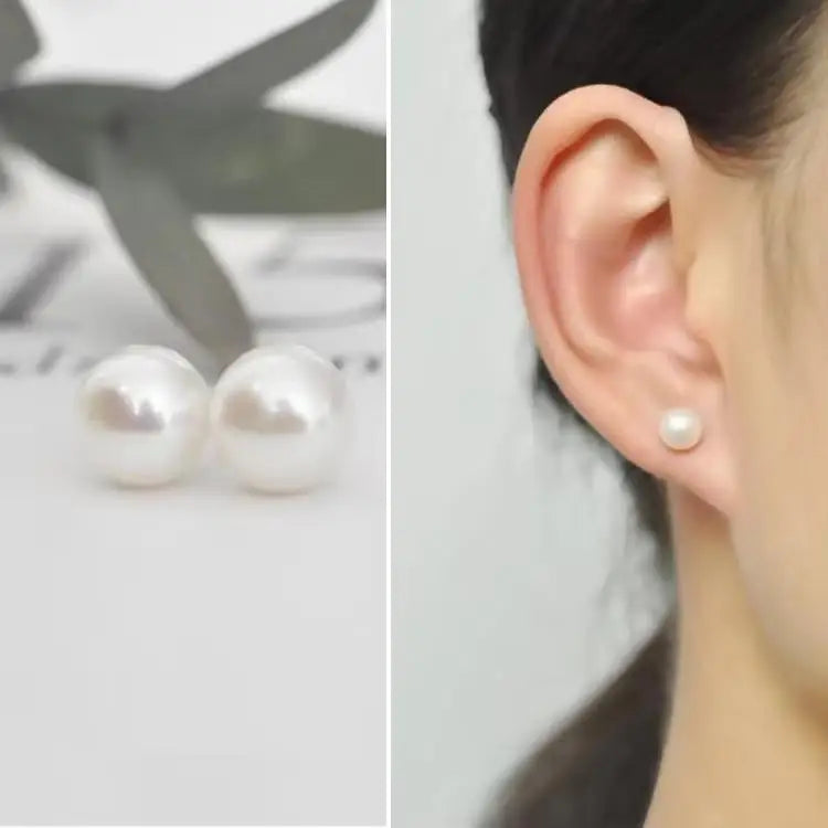 925 Silver Needle Vintage Brown Pearl Earrings For Women Jewelry 2025 Trending New Luxury Women's Red Ball Earrings gifts