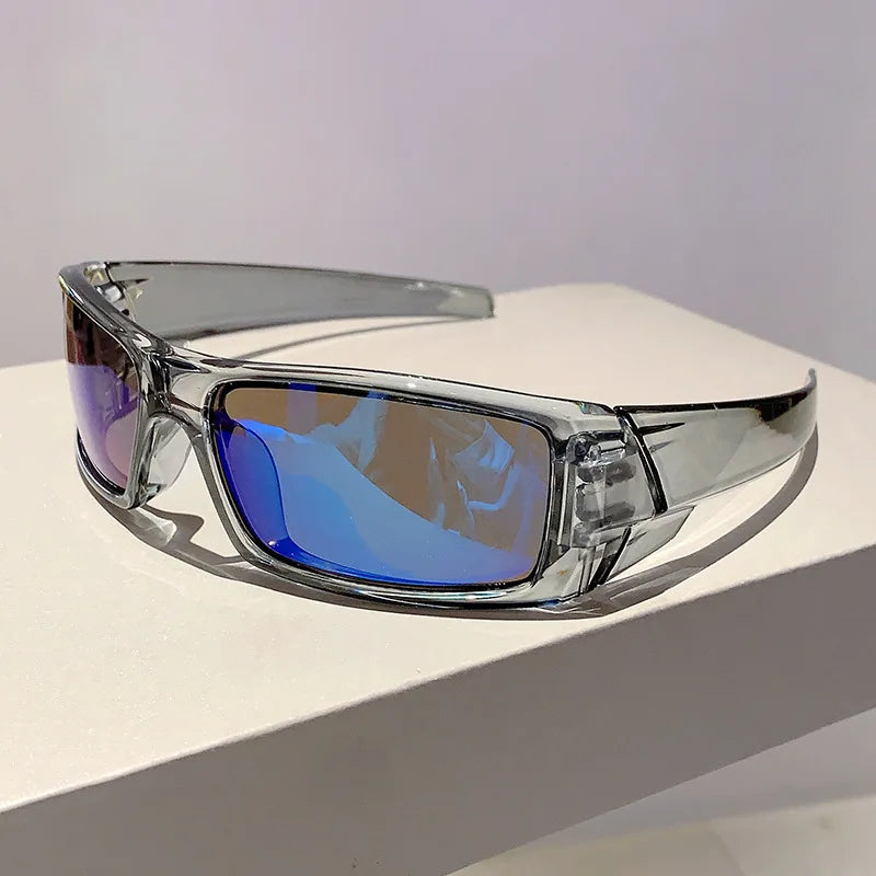 Trendy Designed Cycling Oval Sunglasses Women Men Outdoor Cycling Sports UV400 Sunglass Vintage Hip Hop Punk Sun Glasses