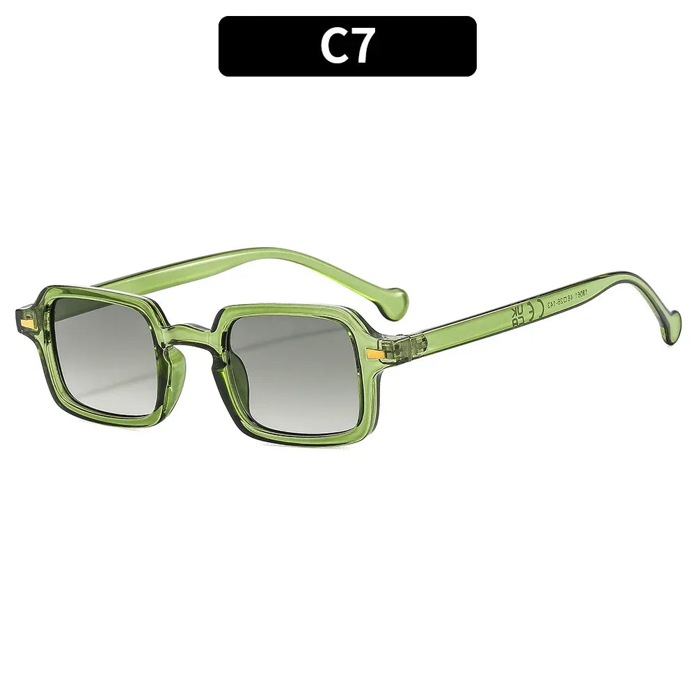Luxurious Rectangle Sunglasses Women Oval Vintage Brand Designer Square Sun Glasses Men Shades Female Eyewear Anti-glare UV400