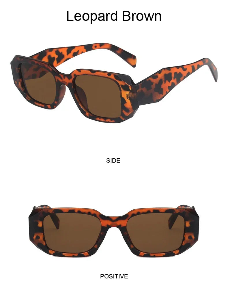 Fashion Square Sunglasses Woman Brand Designer Personality Irregular Vintage Sun Glasses Female Travel Retro Oculos De Sol