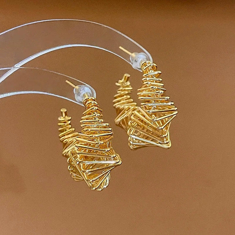 Exquisite Stainless Steel Victorian Earrings Spike Creole Hoops Gypsy Vintage Gift Big Hoop Designs Women Present