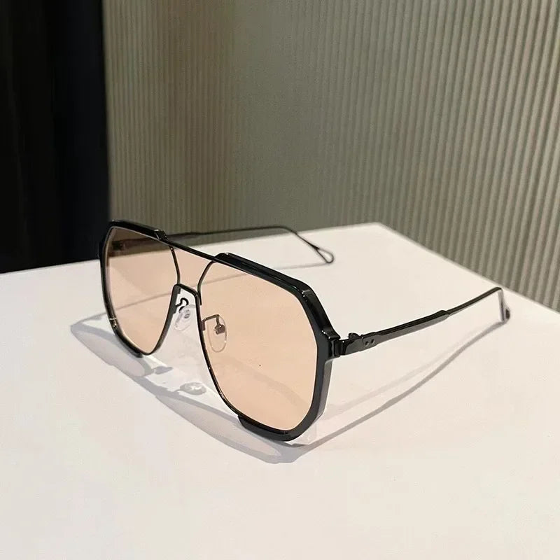 Women One-Piece Fashion Sunglasses New Unique Oversized Sun Glasses for Men Punk Glasses Trending Female Eyewear UV400