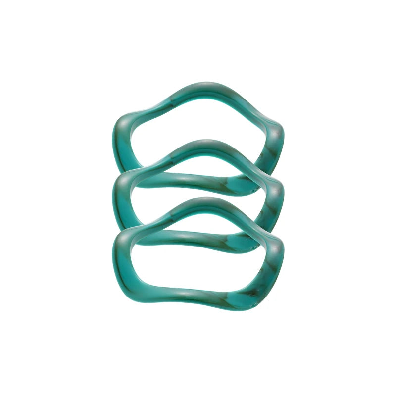Bohemian Acrylic Resin Blue Turquoise Smudging Bangles for Women Geometric Wide Cuff Bangle Bracelets Party Jewelry Pulseras