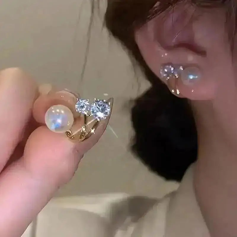 Silver Needle Fashion Square Zircon Drop Earrings For Women Jewelry 2025 Trending New Luxury Women's Crystal Earrings
