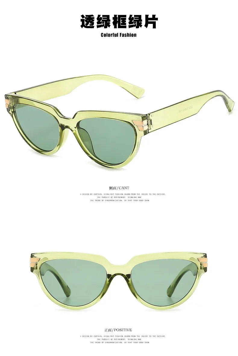 New Small Rectangle Sunglasses Women 2022 Luxury Brand Classic Cat Eye Lady Sexy Fashion Sun Glasses Shades For Women UV400