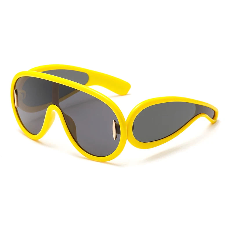 Cycling 2024 New Fashion One-Piece Large Frame Sunglasses Cyberpunk Style Eyeglasse Female Male Multi Color Frame Sun Glasses