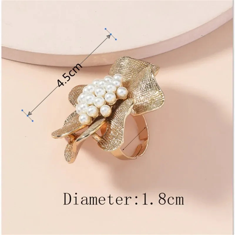Women Finger Tip Nail Rings Big Nail Decoration Retro Exaggerated Ring nail photo Adjustable Manicure Photo Props Salon Ornament