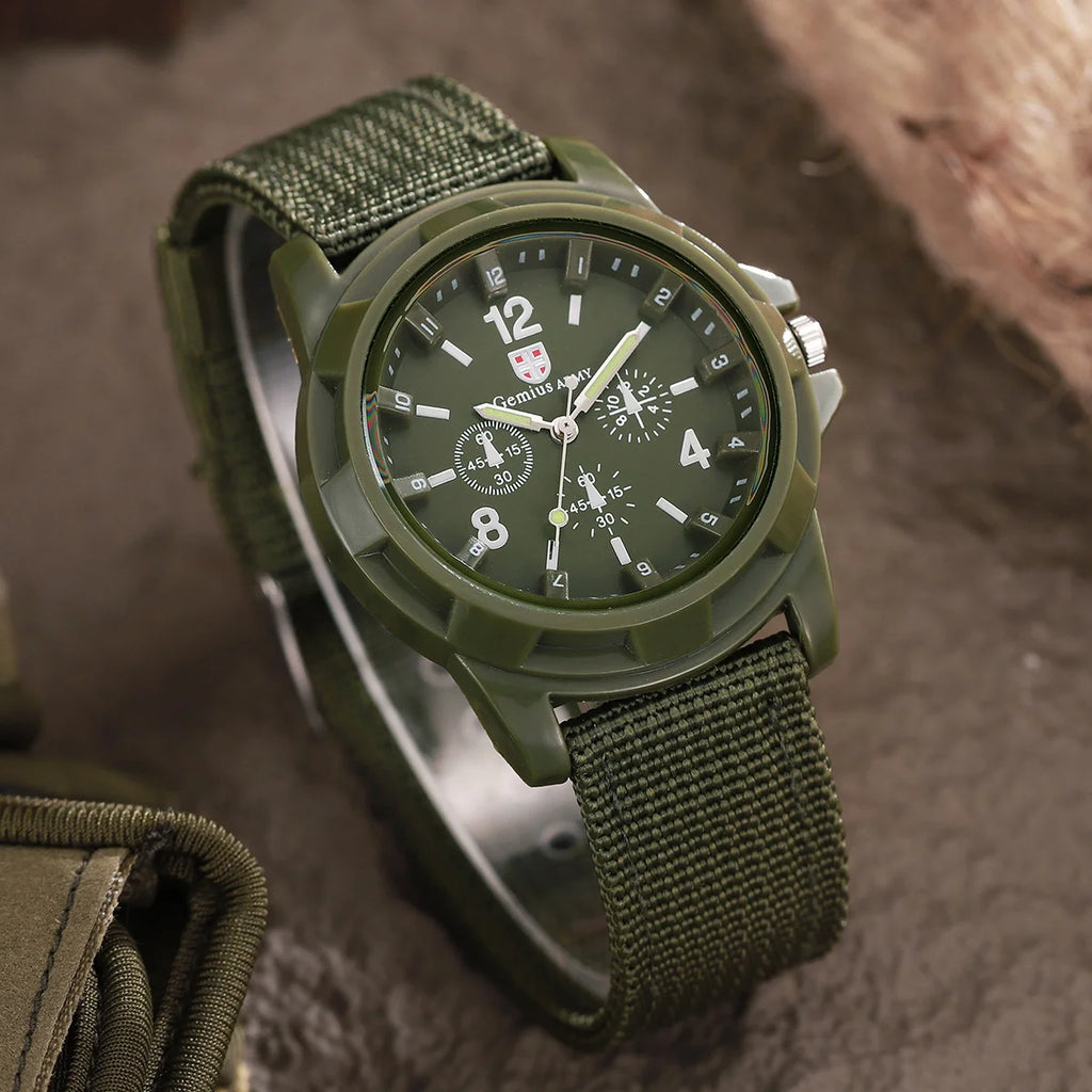 4PCS Men Military Watches Set Casual Sport Quartz Watch Nylon Band Male Clock Watch Relogios Masculino（Without Box）