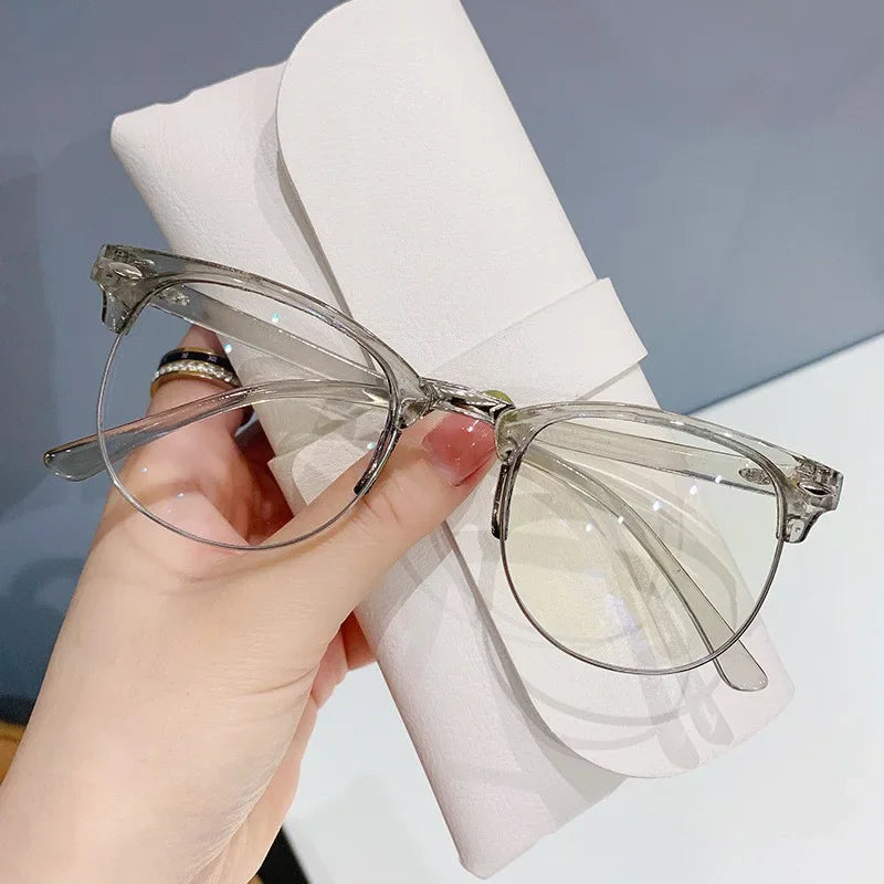 Glasses Ultralight Retro Transparent Frame Plain Men Women Anti Blue Light Glasses Party Decorate Eyeglasses Fake Glasses