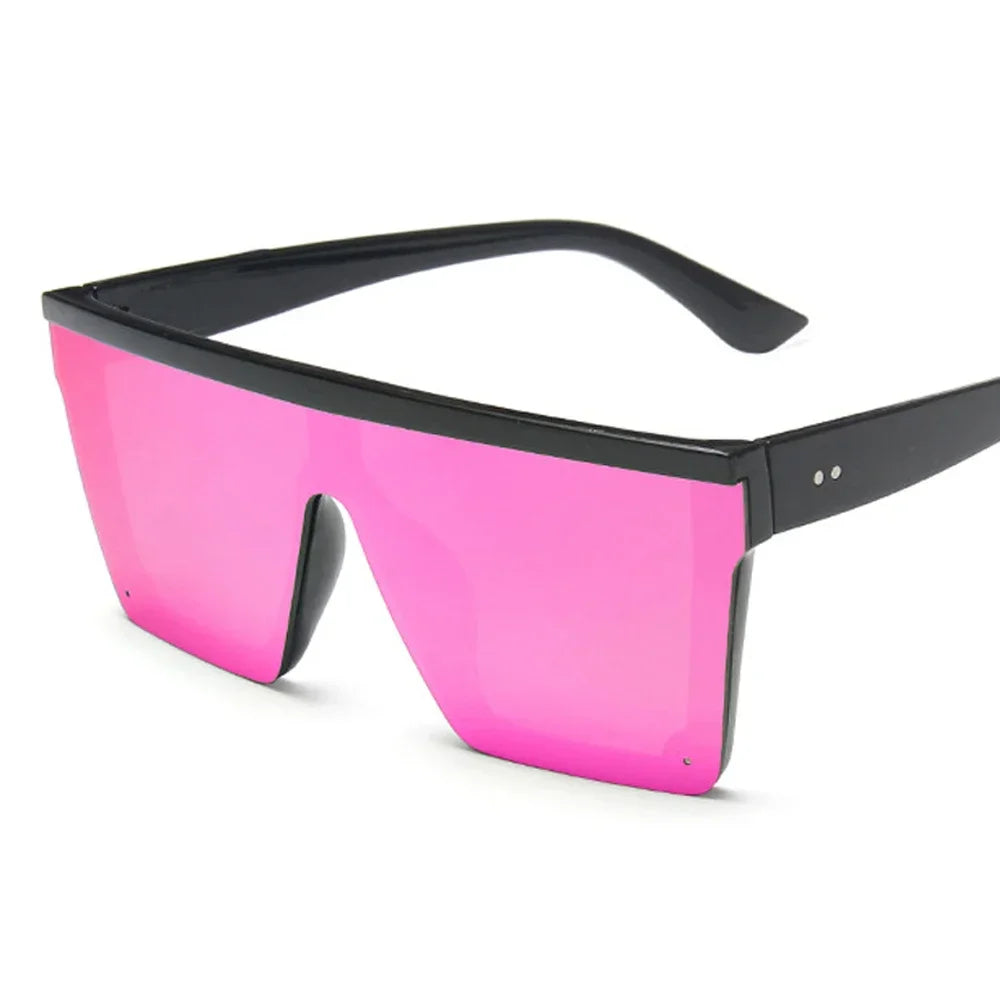 2025 Square Sunglasses Women Luxury Vintage Brand Design Sun glasses Big Frame Mirror Red Purple Eyewear UV400