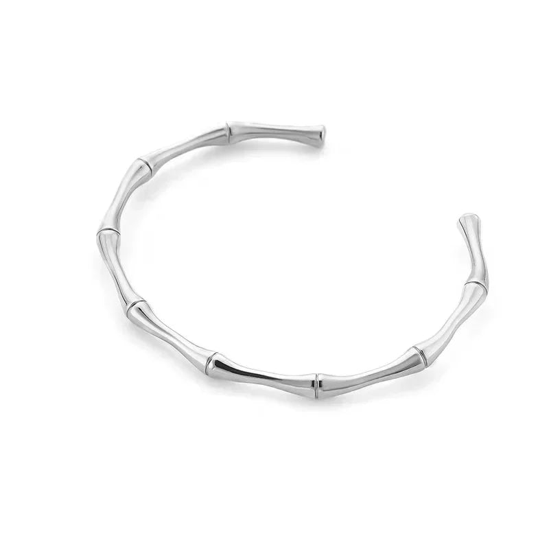 Titanium Steel Stainless Steel Bangles Inlaid Zircon Gold Plated Bracelet Classic Simple Style Bangles for Women Daily Jewelry