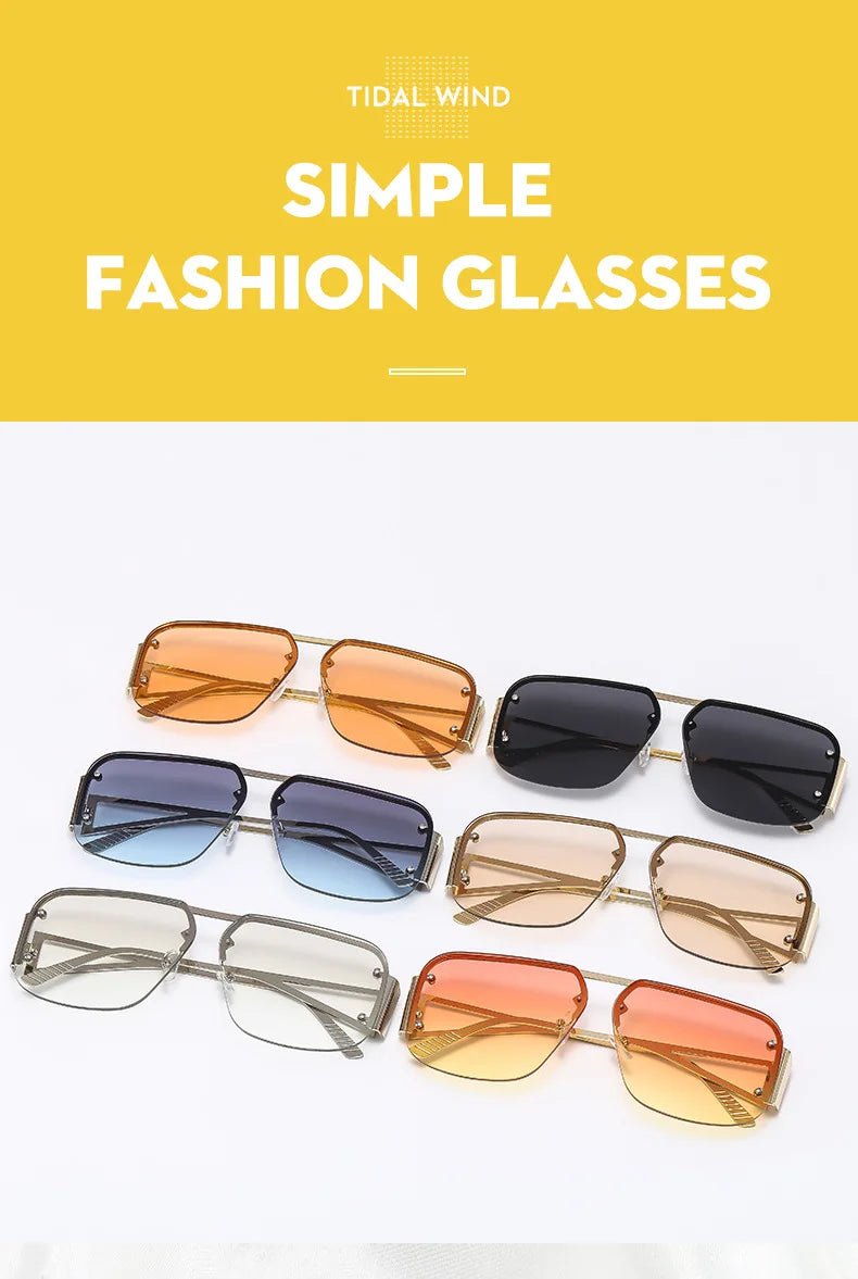 Fashion Oversized Square Sunglasses Woman Brand Designer Vintage Square Sun Glasses Female Big Frame Shades UV400 Eyewear