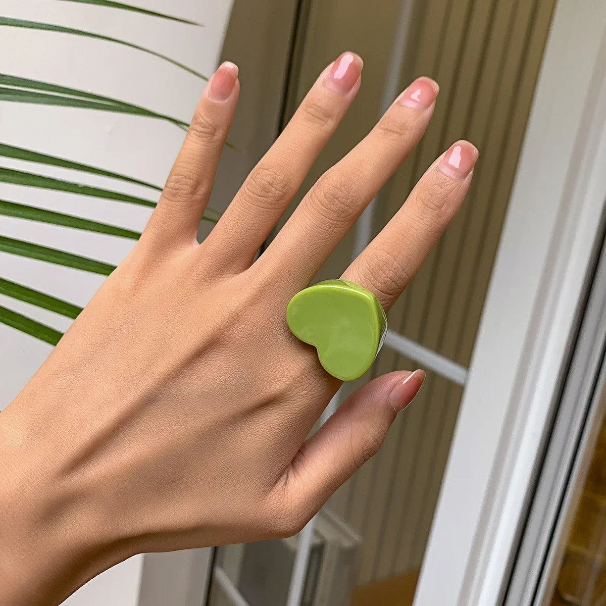 Acrylic Resin Rings Set For Women Girls Irregular Marble Pattern Colorful Transparent Ring Rings Jewelry Gifts