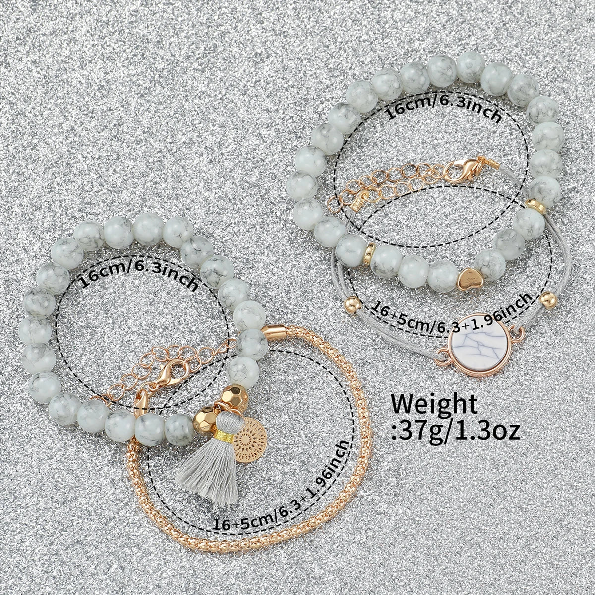 3/4/5PCS Fashion Rhinestone Women's Watch Flowers Printed Leather Band Female Quartz Watches Bracelets Set (Without Box）
