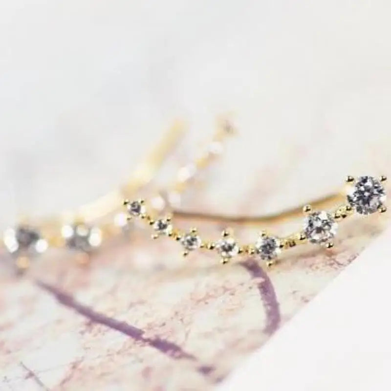 Fashion Seven Star Zircon Earrings For Women Jewelry 2025 Trending New Luxury Women's Crystal Stars Stud Earrings Gifts