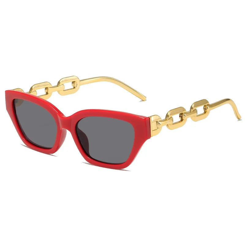 Cat Eye Sunglasses 2025 New Fashion Women Vintage Brand Designer Glasses Black Sun Glasses Female  Golden Eyewear Sun Protection