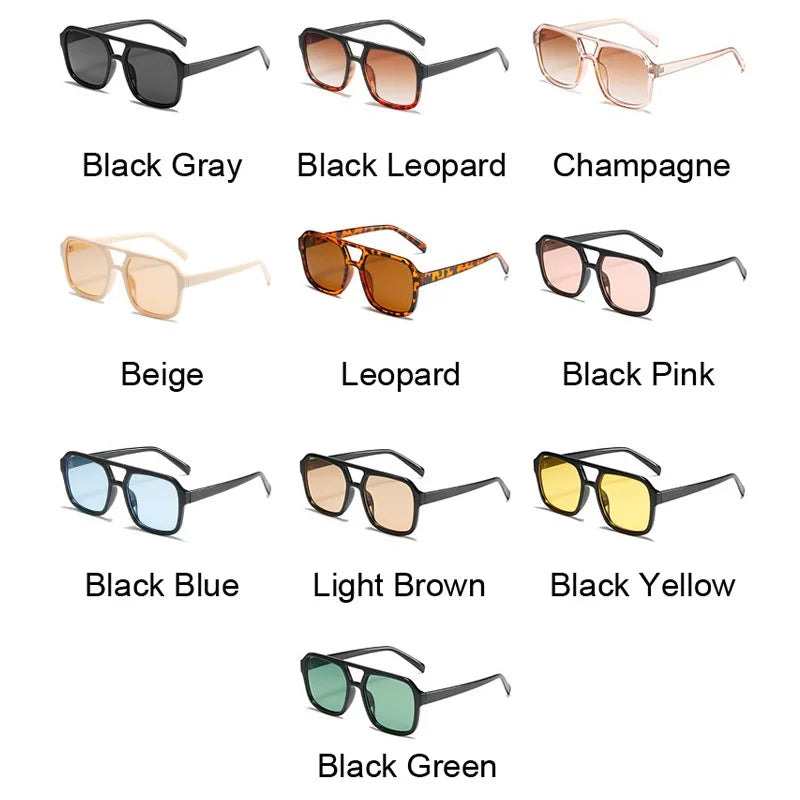 Vintage Square Sunglasses Woman Fashion Retro Sun Glasses Female Candy Colors Mirror Eyewear Brand Designer Oculos De Sol
