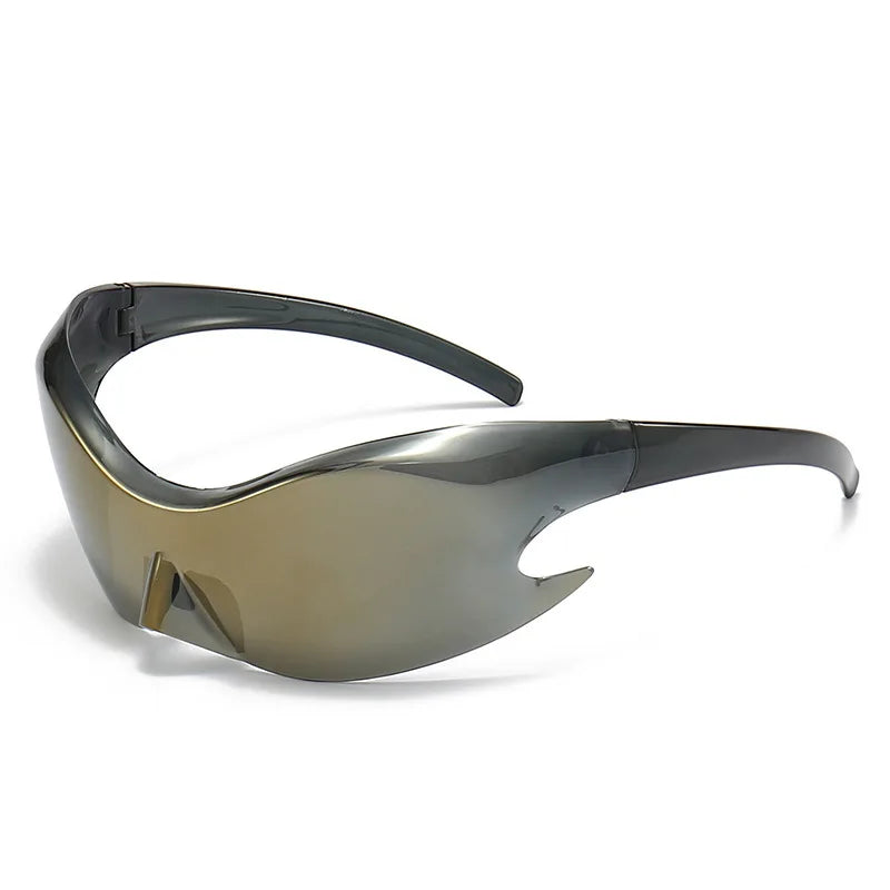 Y2K UV400 Sunglasses Men Women Trendy Running Fishing Goggles Sports Cycling Glasses Male Bicycle Eyewear Bike Lenses