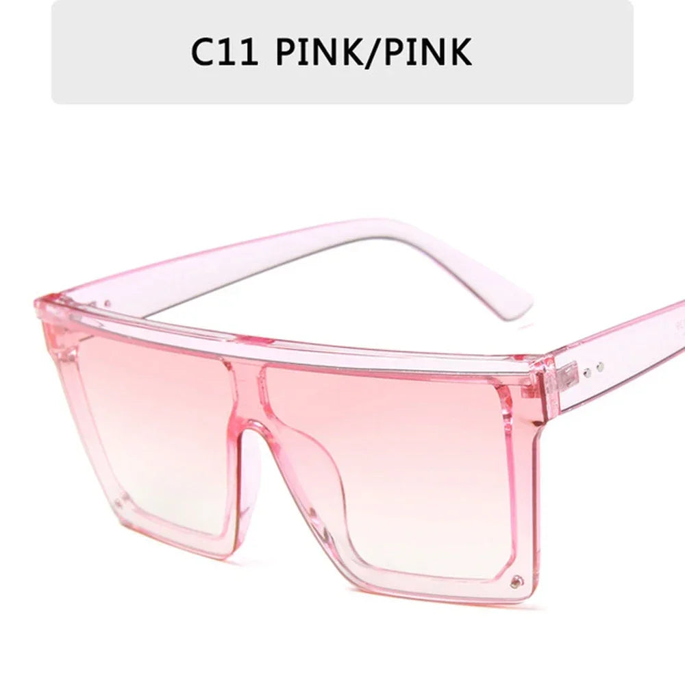 2025 Square Sunglasses Women Luxury Vintage Brand Design Sun glasses Big Frame Mirror Red Purple Eyewear UV400