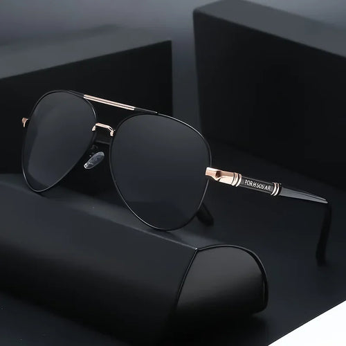 1PC Polarized Sunglasses Men Metail Frame Quality Sun Glasses Brand Design Male