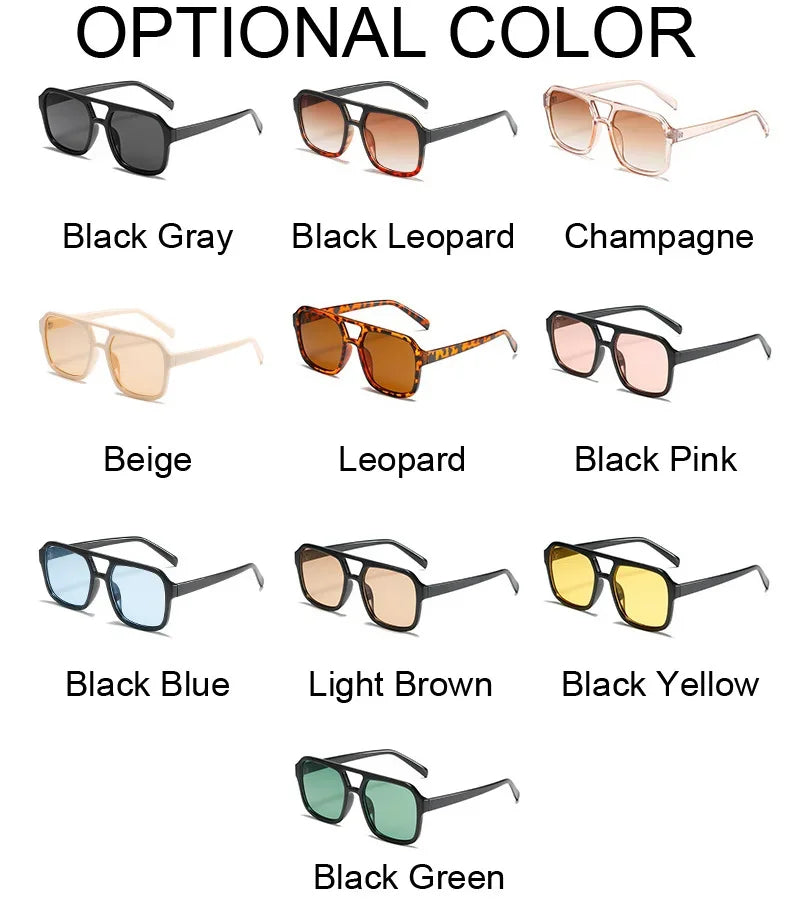 Vintage Square Sunglasses Woman Fashion Retro Sun Glasses Female Candy Colors Mirror Eyewear Brand Designer Oculos De Sol