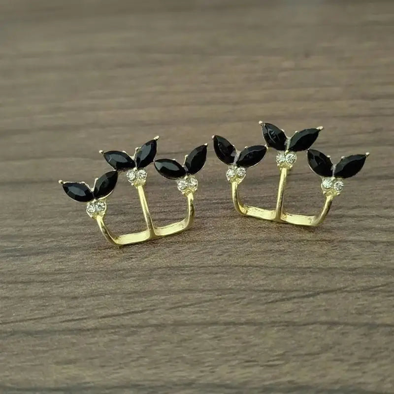 Silver Needle Vintage Green Crystal Butterfly Drop Earrings For Women Jewelry 2025 Trending Luxury Zircon Women's Earrings