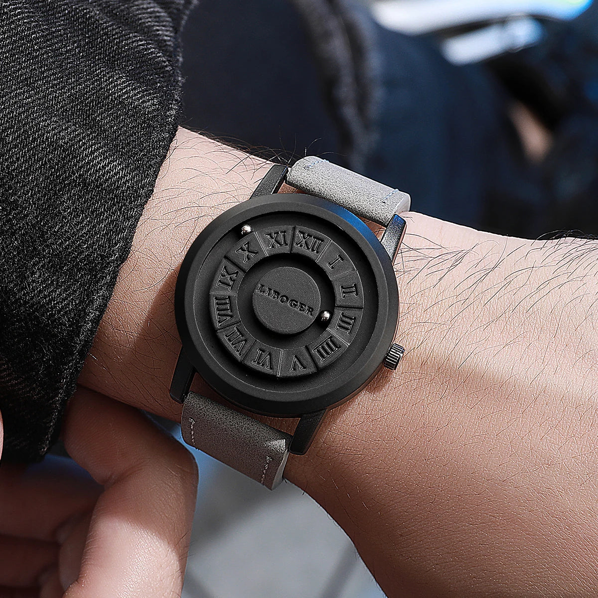 Fashion Magnetic Suspension Men Watches Casual Sports Roma Dial Wristwatches For Mens Clock（Without Box）