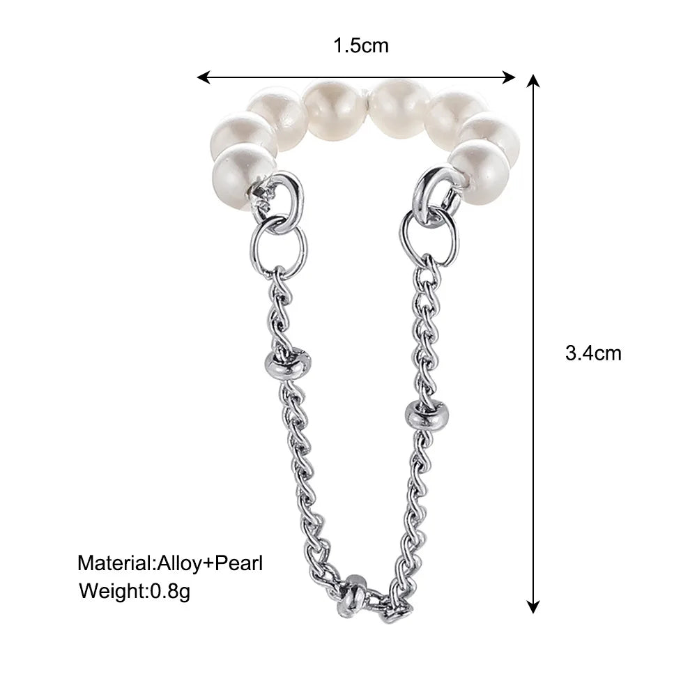 Fashion 1PC Silver Pearl Clips Ear Cuff For Women Men Non-Piercing Fake Cartilage Wrap Earrings Wholesale Jewelry Girl Gift