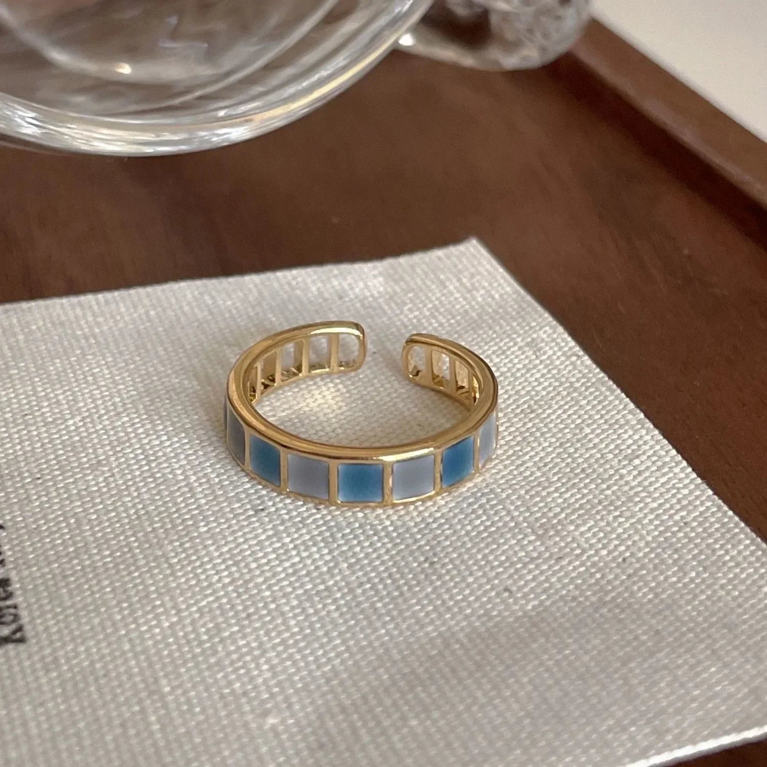 Colorful Drip Glaze Open Ring for Women New Fashion Retro Geometric Gold Color Metal Rings Exquisite Jewelry Gifts for Girl