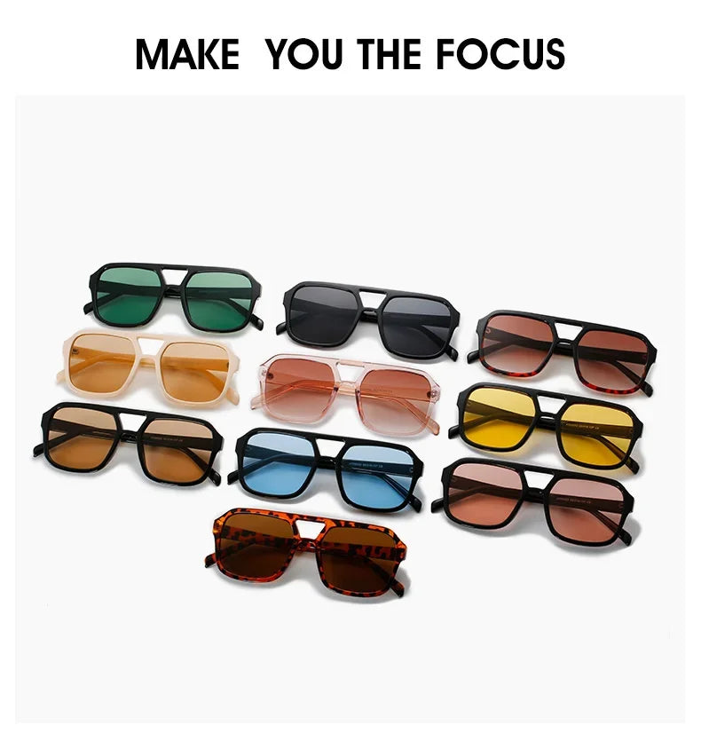 Vintage Square Sunglasses Woman Fashion Retro Sun Glasses Female Candy Colors Mirror Eyewear Brand Designer Oculos De Sol