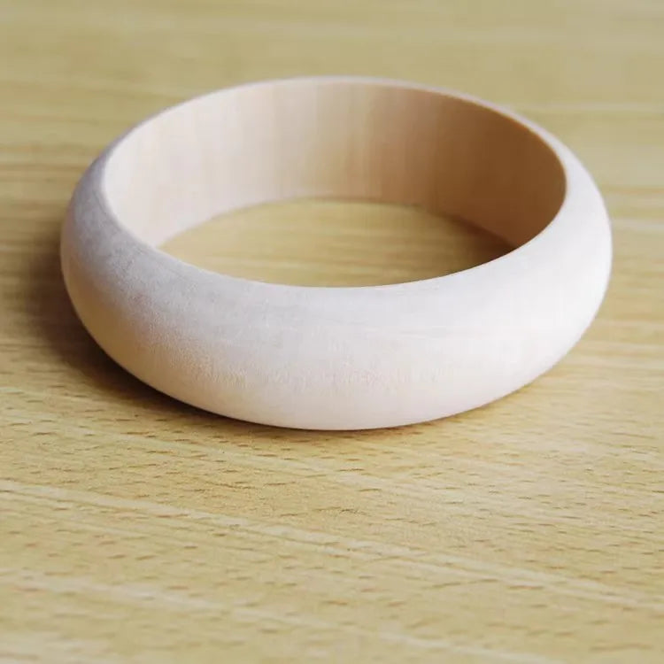 Women Elegant Natural Wood Square DIY Bracelet Coffee Girl Jewelry Ladies Gift Geometric Wooden Bangles For Women