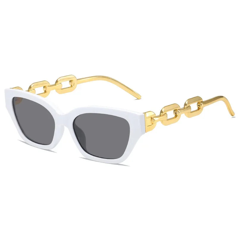 Cat Eye Sunglasses 2025 New Fashion Women Vintage Brand Designer Glasses Black Sun Glasses Female  Golden Eyewear Sun Protection